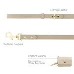 NINA WOOF Leather Dog Leash - Cupertino - Beige Slim Leash with Reinforced Hardware, European Design Soft Dog Collars, Harnesses & Leashes, 4ft