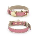 Nina Woof Rio Pink Vegan Leather Dog Collar - Padded Luxury Adjustable Buckle Collar - Sustainable, Cruelty-Free, for Small to Large Dogs
