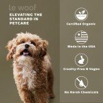 Le Woof Tea Tree & Aloe Dog Shampoo 4oz: Certified Organic, Natural Shampoo Cleans & Conditions, Relief for Itchy Skin