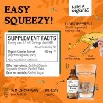 Wild & Organic Licorice Root Tincture - Digestive, Lung & Skin Support - Licorice Root Extract Liquid Drops - Vegan, Sugar & Alcohol-Free Supplement - 4 fl oz
