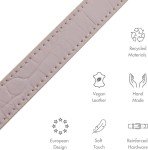 NINA WOOF Milan Leather Dog Leash - Padded Luxury Lead for Large & Medium Dogs, 4ft Lilac