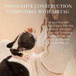 NINA WOOF Cupertino Dog Collars, Harnesses & Leashes Made from Vegan Leather with Dog Tracker Device Holder Adjustable Dog Collar (Small (Neck: 12x15), Pink)