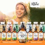 Wild & Organic Licorice Root Tincture - Digestive, Lung & Skin Support - Licorice Root Extract Liquid Drops - Vegan, Sugar & Alcohol-Free Supplement - 4 fl oz