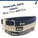 Fuzzy Friends Beige Wool Collar. A hypoallergenic, designer dog collar with gold metal buckle. This elegant boho dog collar is a comfortable dog collar and perfect girl dog collar or boy dog collar