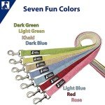 Fuzzy Friends Blue Hemp Dog Leash. Chemical Free and Environmental Friendly, Great for Sensitive Skin or Allergies. Made of Sustainable Hemp with no Harsh Dyes or Chemicals