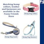 Fuzzy Friends Blue Hemp Dog Leash. Chemical Free and Environmental Friendly, Great for Sensitive Skin or Allergies. Made of Sustainable Hemp with no Harsh Dyes or Chemicals