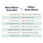 FOUR LEAF ROVER Meat Mixer - Premium Dog Food Base Mix for Homemade Dog Food - Easy to Prepare, Serve Cooked or Raw, with Grass-Finished Beef and Organic Greens - Grain Free 2.73 lbs