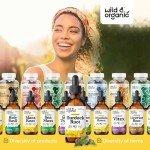 Wild & Organic Burdock Root Tincture - Liquid Supplement for Detox Cleanse, Antioxidant, Digestive Support - Burdock Root Extract Drops - Vegan, Sugar & Alcohol-Free - 2 fl oz