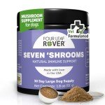 Four Leaf Rover Seven Shrooms - Organic Mushroom Supplement for Dogs - Veterinarian Formulated Whole Mushroom Extract
