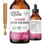 Wild & Organic Liver Cleanse Detox Tincture - Milk Thistle, Dandelion Root Herbal Complex - Liquid Liver Support Supplement - Vegan, Sugar & Alcohol-Free Milk Thistle Drops - 4 fl oz