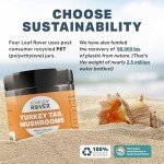 Four Leaf Rover Turkey Tail Mushroom for Dogs - Whole, Organic Mushrooms - Tested High in Critical Beta-Glucans - No Grains or Fillers - 60 Day Large Dog Supply