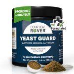 FOUR LEAF ROVER Yeast Guard for Dog Yeast - Veterinarian Formulated - Supports Healthy Skin, Ears & Paws - 100% Natural with Organic Herbs - 30 Day Medium Dog Supply
