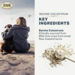 Four Leaf Rover Bovine Colostrum for Dogs - from 100% Grass-Fed New Zealand Cows - for Skin, Gut & Immune Health - 60 Day Large Dog Supply