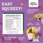 Wild & Organic Liver Cleanse Detox Tincture - Milk Thistle, Dandelion Root Herbal Complex - Liquid Liver Support Supplement - Vegan, Sugar & Alcohol-Free Milk Thistle Drops - 4 fl oz