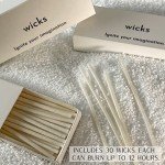 Foton Pearled Candle Wicks - 30-Pack Organic Cotton, Metal-Free &