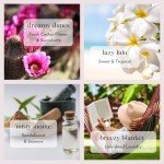 Foton Pearled Candle Bestsellers Gift Scented Bundle 18oz 4-Pack – Non Toxic Luxury Long Lasting Powder Candles - Lasts up to 120 Hours - Refillable Candle Sand with 30 Wicks for Candle Making