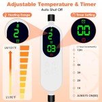 Pet Heating Pad for Cats and Dogs, 9 Adjustable Temperature Pet Heating Blanket, Electric Heated Pet Bed Mat with Chew Resistant Cord and Soft Washable Cover for Cat Puppy, 18x18 inch