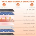 Pet Heating Pad for Cats and Dogs, 9 Adjustable Temperature Pet Heating Blanket, Electric Heated Pet Bed Mat with Chew Resistant Cord and Soft Washable Cover for Cat Puppy, 18x18 inch