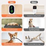 Pet Heating Pad for Cats and Dogs, 9 Adjustable Temperature Pet Heating Blanket, Electric Heated Pet Bed Mat with Chew Resistant Cord and Soft Washable Cover for Cat Puppy, 18x18 inch