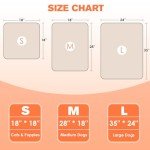 Pet Heating Pad for Cats and Dogs, 9 Adjustable Temperature Pet Heating Blanket, Electric Heated Pet Bed Mat with Chew Resistant Cord and Soft Washable Cover for Cat Puppy, 18x18 inch