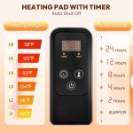 Niubya Pet Heating Pad for Dogs and Cats, Adjustable Temperature and Waterproof Pet Heated Mat with Timer, Electric Heating Pet Bed with Chew Resistant Cord and Soft Washable Cover