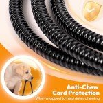 Niubya Pet Heating Pad for Dogs and Cats, Adjustable Temperature and Waterproof Pet Heated Mat with Timer, Electric Heating Pet Bed with Chew Resistant Cord and Soft Washable Cover