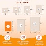 Niubya Pet Heating Pad for Dogs and Cats, Adjustable Temperature and Waterproof Pet Heated Mat with Timer, Electric Heating Pet Bed with Chew Resistant Cord and Soft Washable Cover