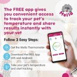Mella Pet Thermometer - Non-Invasive - Underarm Fever Detection for Dog & Cat - Puppy Essentials and Pet Supplies