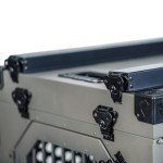 ROCK CREEK CRATES Collapsible Dog Crate: Meticulously Engineered, Durable Aluminum Construction, Non Slip Feet | 10 Year Warranty | Ideal for Indoor & Vehicle Use (Midnight Black, 40 Inch)