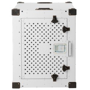 Impact Indestructible High Anxiety Dog Crate for Large Dogs - Heavy Duty Escape Proof Indoor Dog Kennel with Powder-Coated Aluminum - Ideal for Escape Artists (White, 40" (40.5" L x 23" W x 29" H)