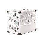 Impact Indestructible High Anxiety Dog Crate for Large Dogs - Heavy Duty Escape Proof Indoor Dog Kennel with Powder-Coated Aluminum - Ideal for Escape Artists (White, 40" (40.5" L x 23" W x 29" H)