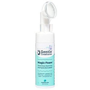 GENTLE CREATURES Magic Foam - Scrubber - Sulfate-Free, Waterless Shampoo Paw Cleaner for Dogs, Cats, Pets - Dry Shampoo, Foot Cleaner Brush - with Orange, Odor Control Wash - Good for Puppy