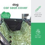 Molly Mutt 3-in-1 Back Seat Cover for Dogs, Back Seat Hammock, Cargo Area Cover, Non-Skid, 100% Cotton Canvas, Water-Resistant, Features Adjustable Headrest Straps, Belt Slots, Seat Anchors, 56"x56"