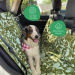 Molly Mutt 3-in-1 Back Seat Cover for Dogs, Back Seat Hammock, Cargo Area Cover, Non-Skid, 100% Cotton Canvas, Water-Resistant, Features Adjustable Headrest Straps, Belt Slots, Seat Anchors, 56"x56"