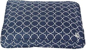 Molly Mutt Sheepy Wool Crate Mat - 100% Cotton Canvas Cover with Temperature-Regulating 100% Natural Wool-Filled Insert Dog Bed - Soft & Supportive Bed - (48"x30"x2.5", Romeo & Juliet)