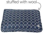 Molly Mutt Sheepy Wool Crate Mat - 100% Cotton Canvas Cover with Temperature-Regulating 100% Natural Wool-Filled Insert Dog Bed - Soft & Supportive Bed - (48"x30"x2.5", Romeo & Juliet)