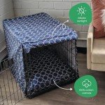 Molly Mutt Romeo & Juliet Dog Crate Cover, 100% Cotton Canvas Cover with 2 Roll-Up Panels, Ideal for Dog or Cat Crate, Durable, Washable, and Free of Harmful Chemicals, 36" x 24" x 27"