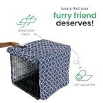 Molly Mutt Romeo & Juliet Dog Crate Cover, 100% Cotton Canvas Cover with 2 Roll-Up Panels, Ideal for Dog or Cat Crate, Durable, Washable, and Free of Harmful Chemicals, 36" x 24" x 27"