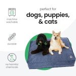 Molly Mutt Dragonstone Dog Bed Duvet Cover, GOTS-Certified 100% Cotton Canvas Cover for Dog, Puppy, or Cat Bed, Durable, Washable, and Free of Harmful Chemicals, Small, 22"x27"x5", Blue