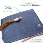 Molly Mutt Dragonstone Dog Bed Duvet Cover, GOTS-Certified 100% Cotton Canvas Cover for Dog, Puppy, or Cat Bed, Durable, Washable, and Free of Harmful Chemicals, Small, 22"x27"x5", Blue