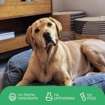 Molly Mutt Dragonstone Dog Bed Duvet Cover, GOTS-Certified 100% Cotton Canvas Cover for Dog, Puppy, or Cat Bed, Durable, Washable, and Free of Harmful Chemicals, Small, 22"x27"x5", Blue