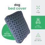 Molly Mutt Huge Dog Bed Cover - Romeo & Juliet Print - Measures 36”X45”X5”- 100% Cotton - Durable - Breathable - Sustainable - Machine Washable Dog Bed Cover (Dd35Ac)