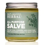 Ora's Amazing Herbal All Purpose Salve, Herbal Healing Skin Balm with Tea Tree, Natural Cream for Dry Cracked Hands, Comfrey Calendula Plantain Thyme Beeswax, Soothing Itch Relief, 4 oz