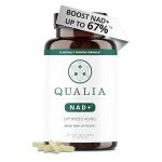 Qualia NAD Supplement — Clinically Proven to Boost NAD+ up to 67%. Optimized Aging, Energy, Focus. Elite NAD+ Booster Ingredients: Nicotinamide Riboside (NIAGEN,) Niacin, Niacinamide (1 Month Supply)