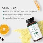 Qualia NAD Supplement — Clinically Proven to Boost NAD+ up to 67%. Optimized Aging, Energy, Focus. Elite NAD+ Booster Ingredients: Nicotinamide Riboside (NIAGEN,) Niacin, Niacinamide (1 Month Supply)
