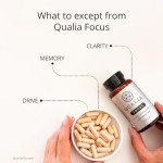 Qualia FOCUS Brain Booster Supplement | A Powerful Nootropic Designed to Deliver Sustained Mental Energy, Alertness, Concentration & Memory | With Ginkgo Biloba, L-Theanine Plus | 1 Month Supply