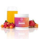 Qualia Synbiotic 28 Science-Backed Spore Probiotics, Prebiotics, Postbiotics, Fermented Foods for Gut Health & Digestion Support, Promotes Akkermansia Vegan TROPICAL FLAVOR, (1 Month Supply)