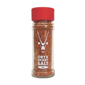 Oryx BBQ Desert Salt - BBQ Rub Spice Mix of Kosher Salt, Smoked salt, Coriander, Rosemary, Paprika, Turmeric & Garlic - Naturally Organic Gourmet Seasoning Shaker, Glass - Kalahari Desert Salt, 2.29oz