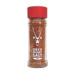 Oryx BBQ Desert Salt - BBQ Rub Spice Mix of Kosher Salt, Smoked salt, Coriander, Rosemary, Paprika, Turmeric & Garlic - Naturally Organic Gourmet Seasoning Shaker, Glass - Kalahari Desert Salt, 2.29oz