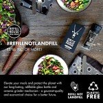 Oryx Black Pepper Mill - Ceramic Pepper Grinder Refillable - Naturally Organic Peppercorn Seasoning Grinder – Premium Whole Black Peppercorns from Madagascar, 1.26 oz